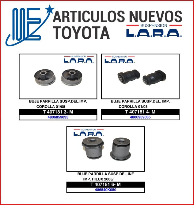 Novedades Expoyer para Toyota Lara Suspensión