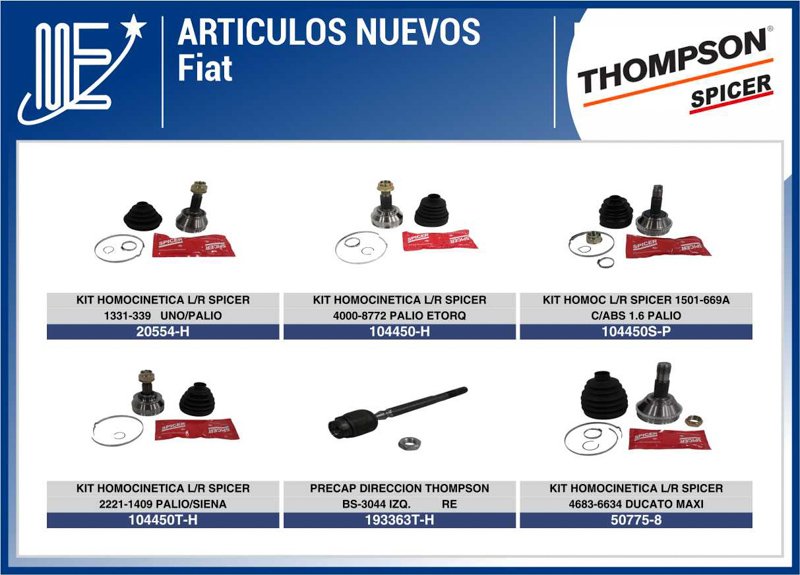 Expoyer: Kits Thompson-Spicer para diversas marcas
