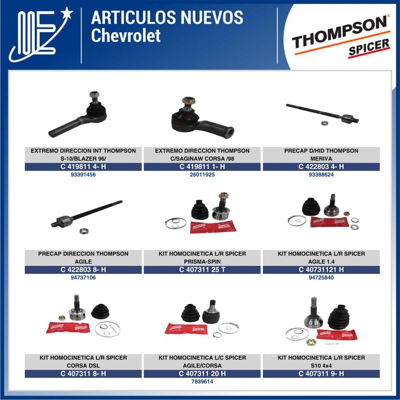 Expoyer: Kits Thompson-Spicer para diversas marcas