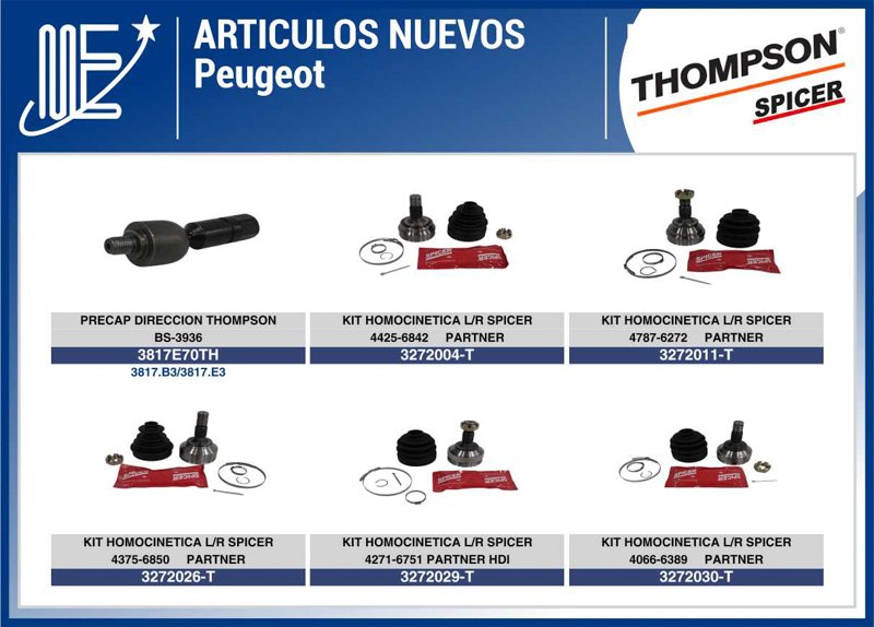 Expoyer: Kits Thompson-Spicer para diversas marcas