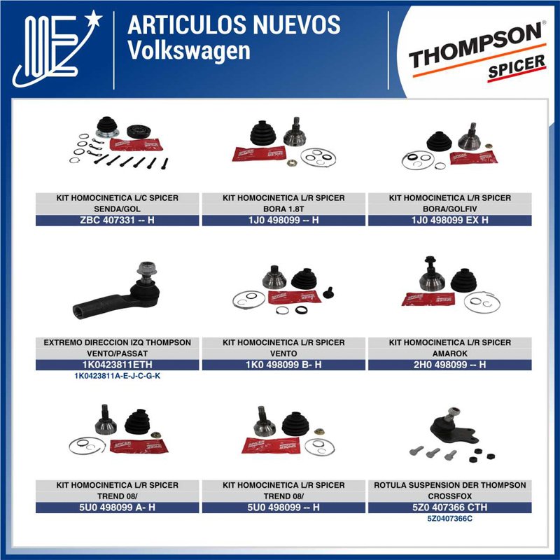 Expoyer: Kits Thompson-Spicer para diversas marcas