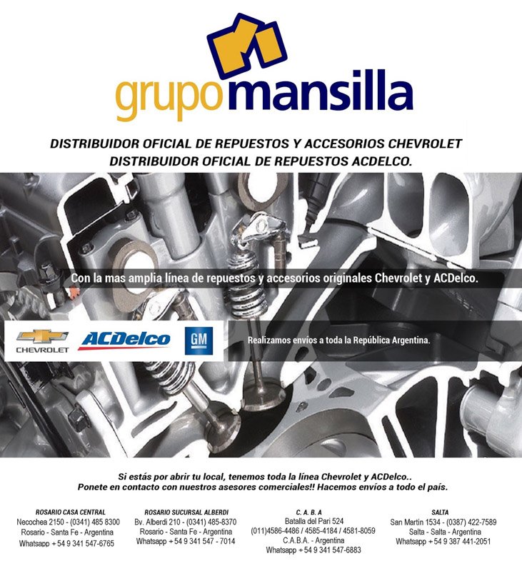 Grupo Mansilla: La única manera de cuidar la salud de un vehículo, es utilizando siempre Repuestos Originales Chevrolet