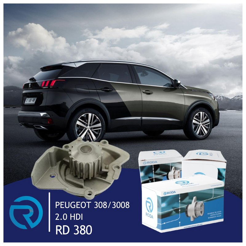 RODA amplía su oferta de bombas de agua para vehículos