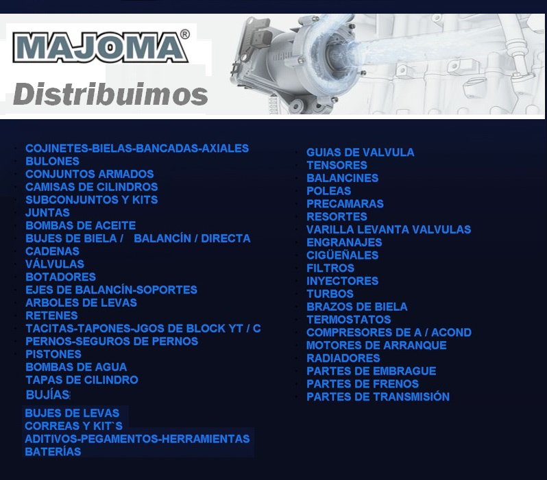 MAJOMA: Distribución de repuestos para motores