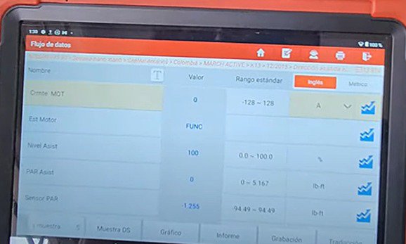 GSP: Diagnóstico EPS en Nissan Tiida 1.8L 2012