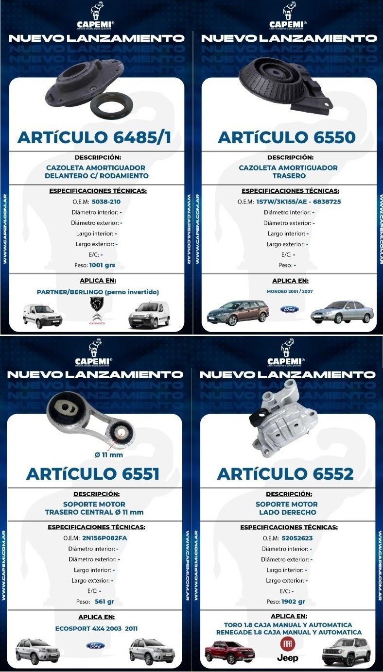 CAPEMI amplía su línea de autopartes