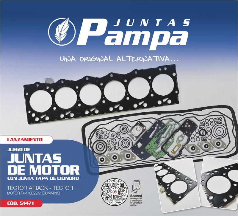 Juntas Pampa lanza juego de juntas para motor
