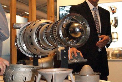 Un motor de avión fabricado a partir de una impresora 3D
