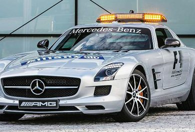 El Mercedes SLS AMG GT auto de seguridad F1