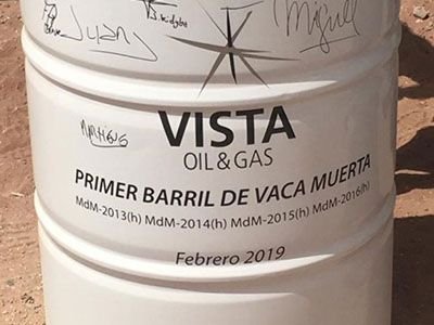 Vista tiene su primer barril de petróleo de Vaca Muerta